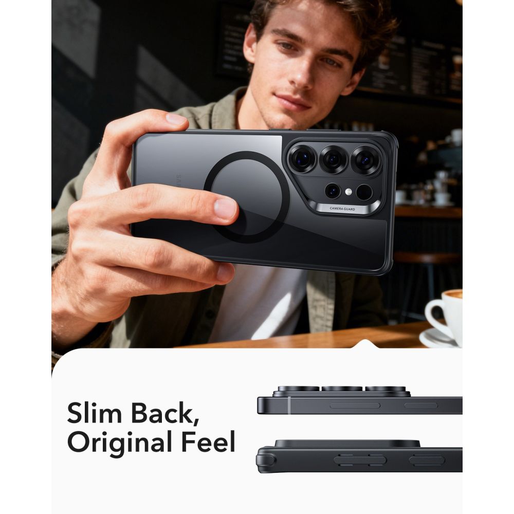 ESR ESR Galaxy S26 Ultra Skal MagSafe Classic Hybrid Transparent/Svart - Teknikhallen.se