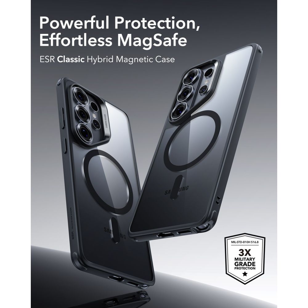ESR ESR Galaxy S26 Ultra Skal MagSafe Classic Hybrid Transparent/Svart - Teknikhallen.se