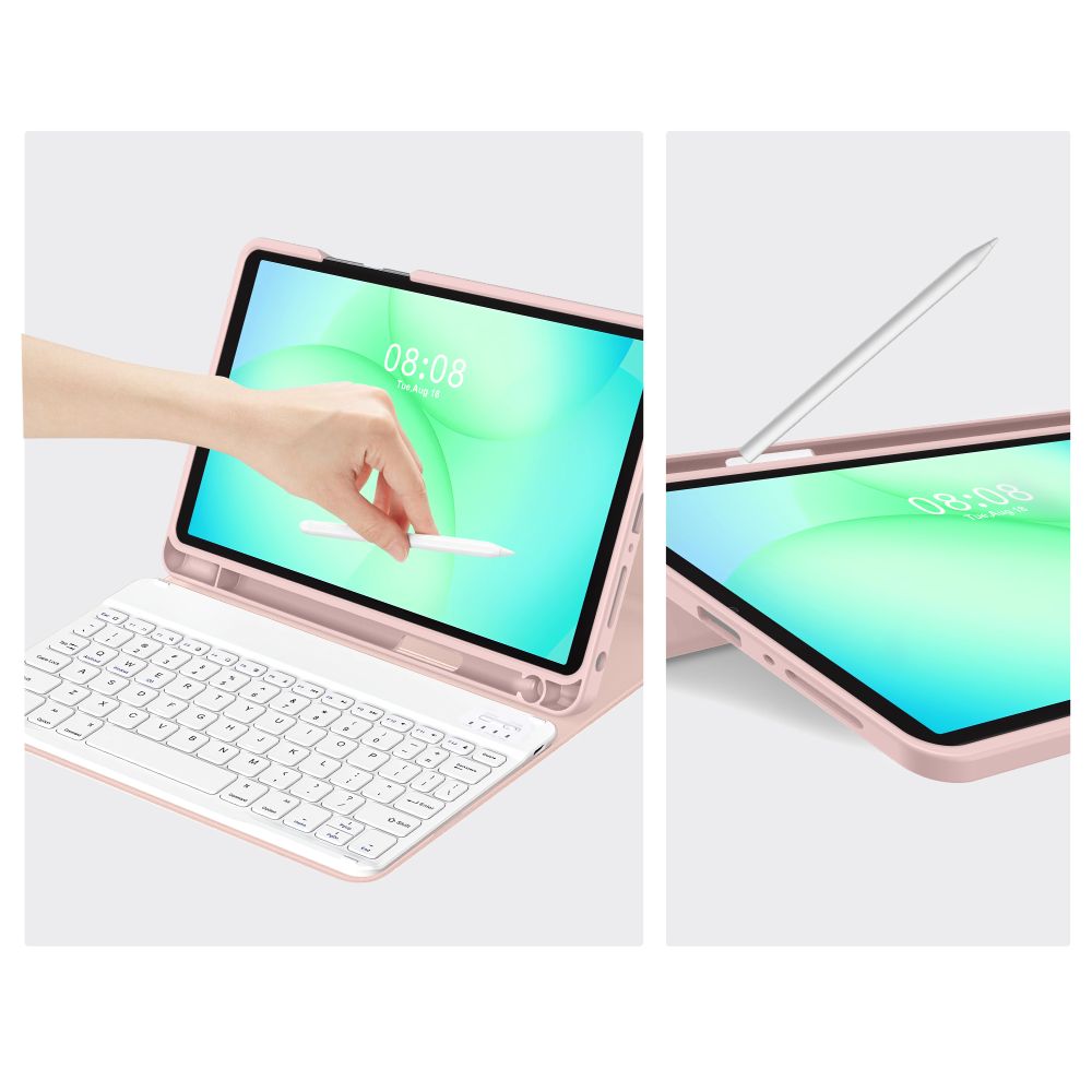 Tech-Protect Tech-Protect Galaxy Tab A11 Plus/A9 Plus Fodral SC Tangentbord Rosa - Teknikhallen.se