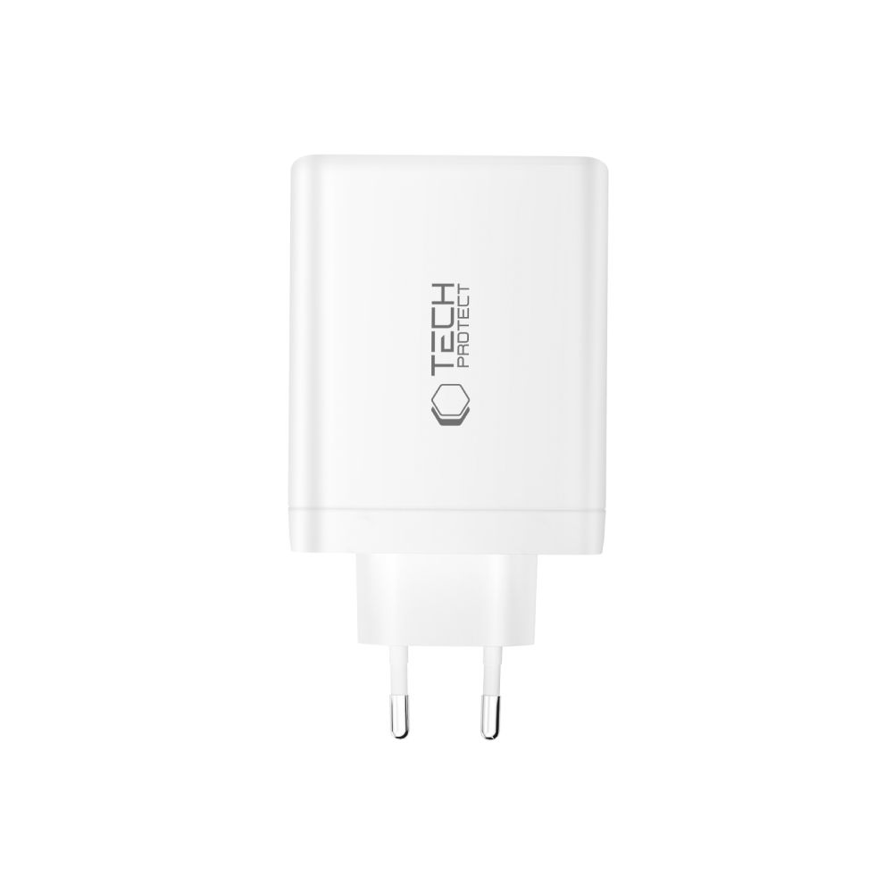 Tech-Protect Tech-Protect 140W Väggladdare PD QC3.0 USB-C/USB-A Vit - Teknikhallen.se