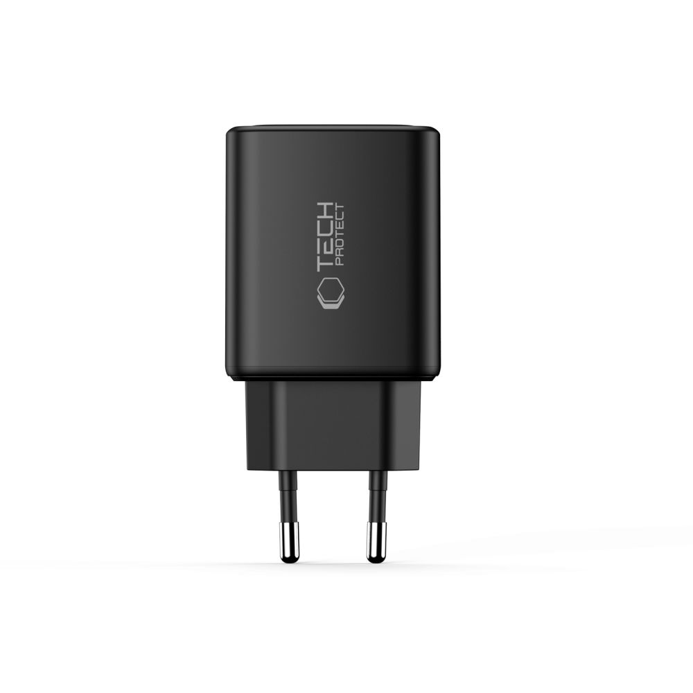 Tech-Protect Tech-Protect 65W Väggladdare PD QC3.0 USB-C / USB-A Svart - Teknikhallen.se