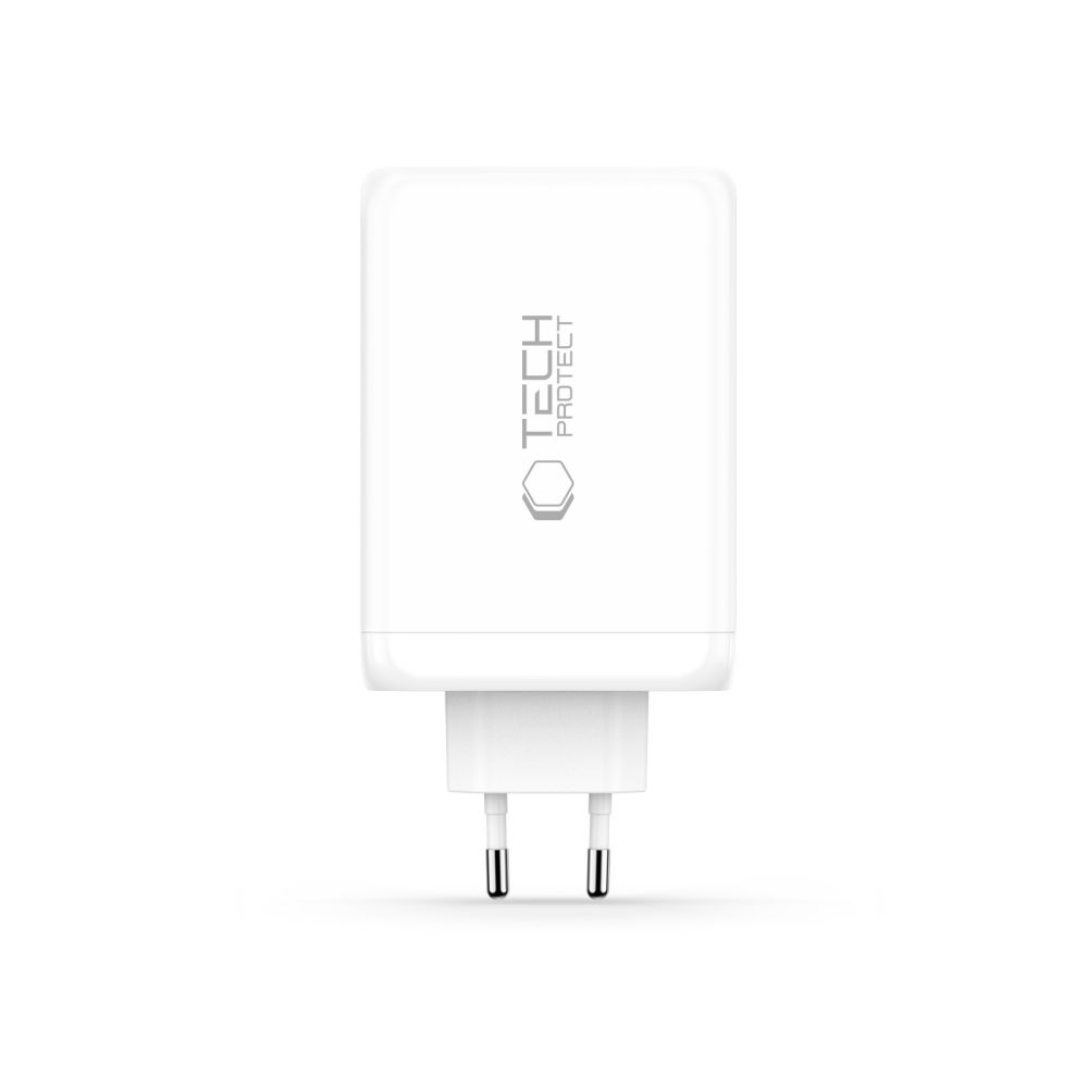 Tech-Protect Tech-Protect 240W Väggladdare PD QC3.0 USB-C / USB-A Vit - Teknikhallen.se