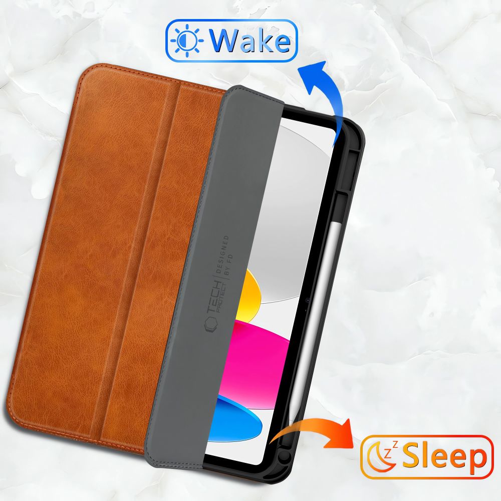 Tech-Protect Tech-Protect iPad 11 2025/10.9 2022 Fodral Fleece Brun - Teknikhallen.se