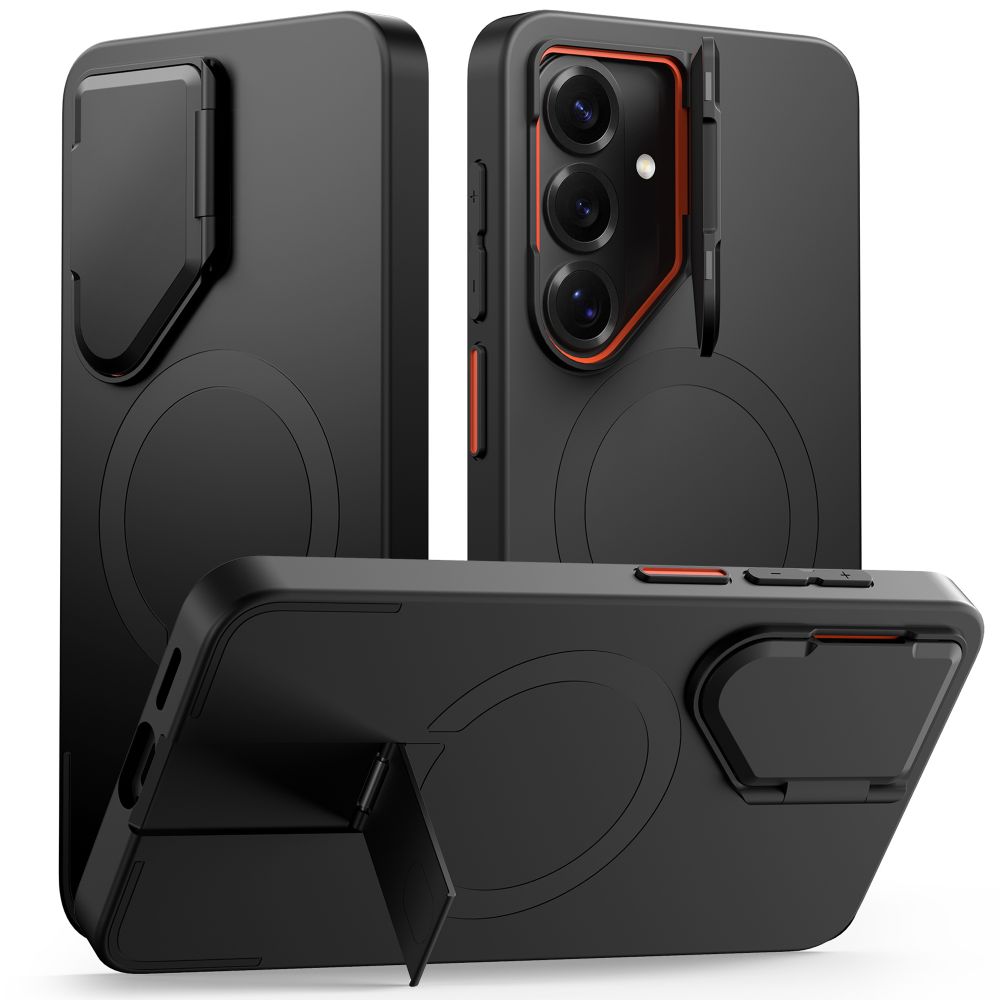 Tech-Protect Tech-Protect Galaxy S26 Skal MagSafe Kevlar Aura Svart/Orange - Teknikhallen.se