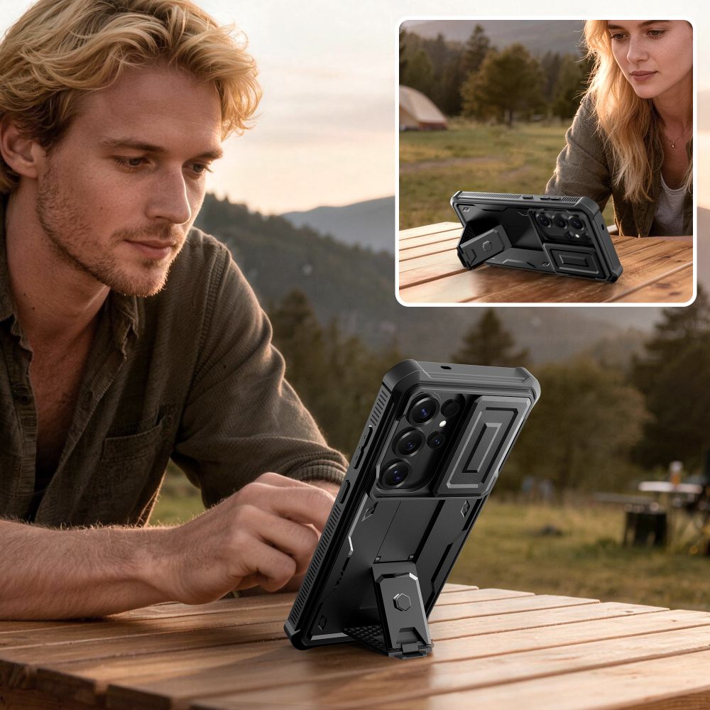 Tech-Protect Tech-Protect Galaxy S26 Ultra 2-SET Skal Kevlar Cam+ Svart - Teknikhallen.se