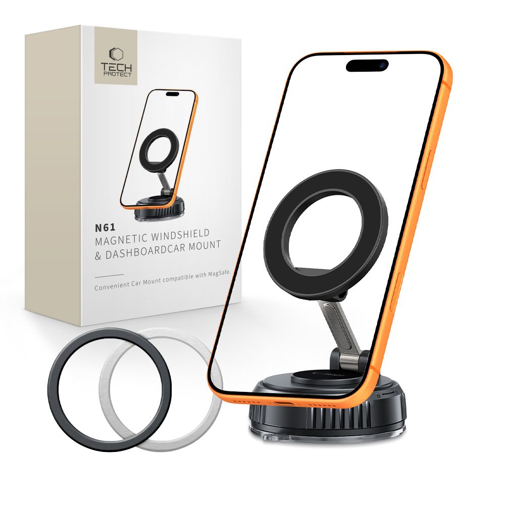 Tech-Protect Tech-Protect Magnetiskt MagSafe Mobilhållare För Vindruta/Instumentbräda - Teknikhallen.se