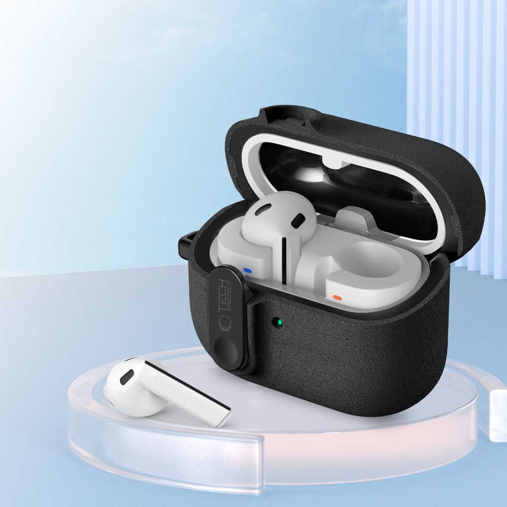 Tech-Protect Tech-Protect Galaxy Buds 3/3 Pro/3 FE Skal Slim Hook Svart - Teknikhallen.se