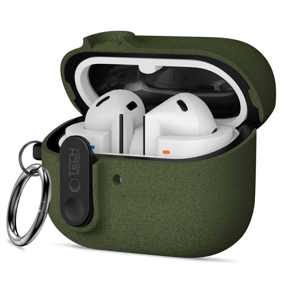 Tech-Protect Tech-Protect Galaxy Buds 3/3 Pro/3 FE Skal Slim Hook Olive Green - Teknikhallen.se