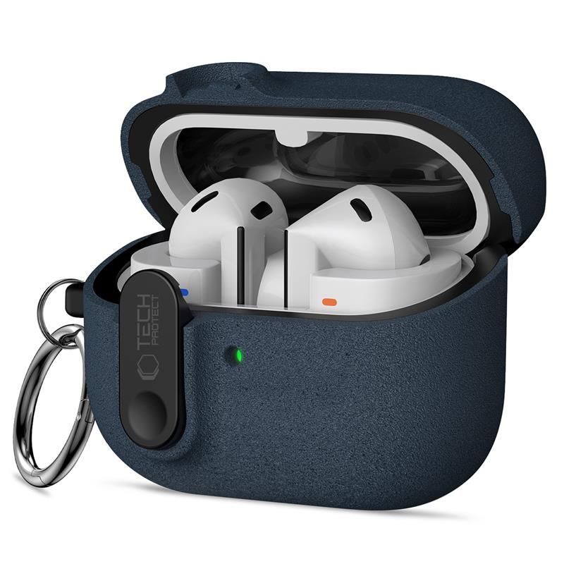 Tech-Protect Tech-Protect Galaxy Buds 3/3 Pro/3 FE Skal Slim Hook Fluffy Blue - Teknikhallen.se