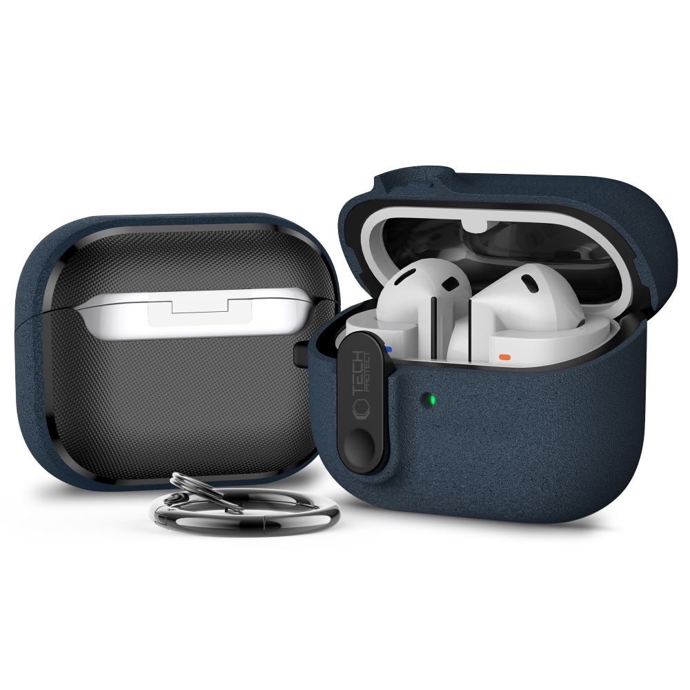 Tech-Protect Tech-Protect Galaxy Buds 3/3 Pro/3 FE Skal Slim Hook Fluffy Blue - Teknikhallen.se