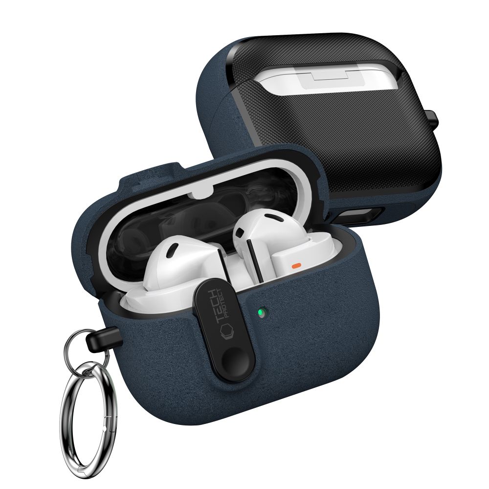 Tech-Protect Tech-Protect Galaxy Buds 3/3 Pro/3 FE Skal Slim Hook Fluffy Blue - Teknikhallen.se