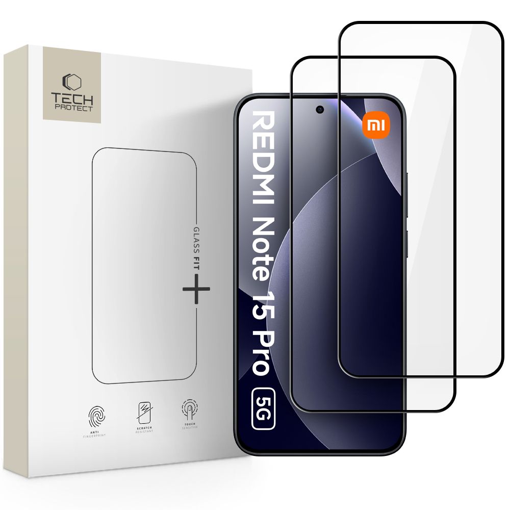 Tech-Protect Tech-Protect Redmi Note 15 Pro 5G 2-PACK Skärmskydd GlassFit+ - Teknikhallen.se