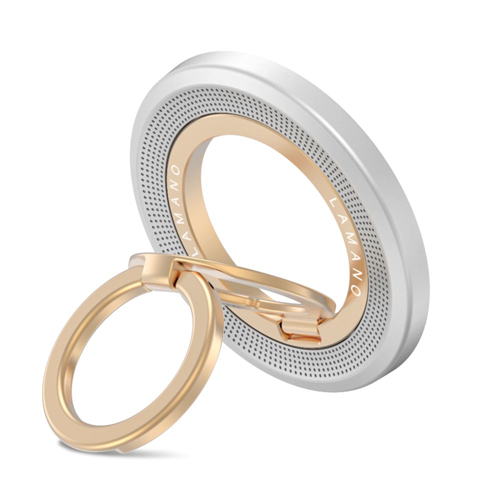 Tech-Protect Tech-Protect Magnetisk MagSafe Ringhållare Lamano Grå / Guld - Teknikhallen.se