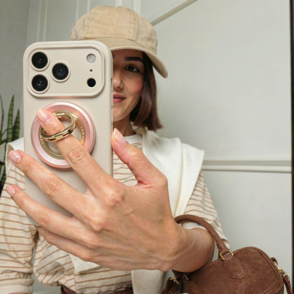 Tech-Protect Tech-Protect Magnetisk MagSafe Ringhållare Lamano Rosa / Guld - Teknikhallen.se