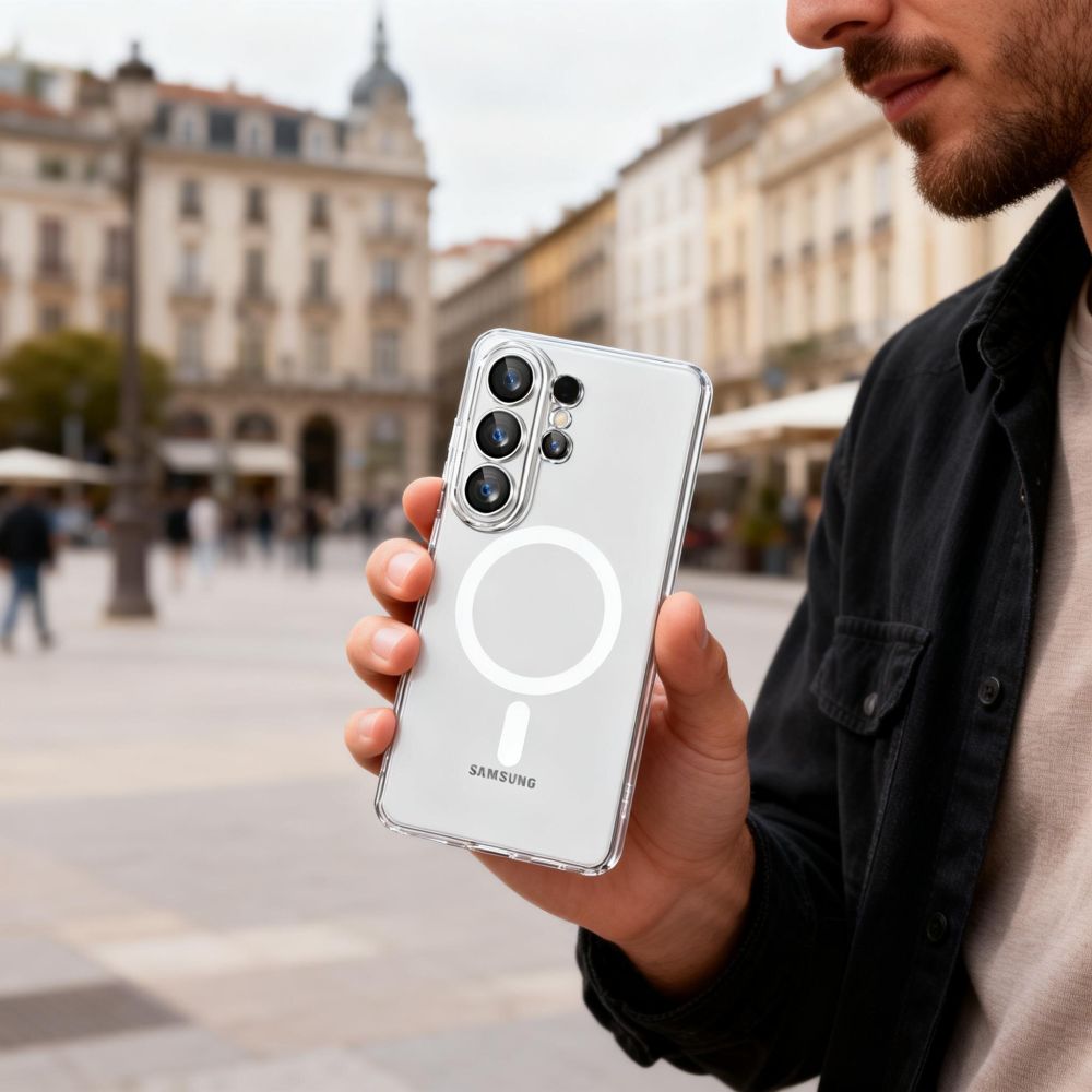 Tech-Protect Tech-Protect Galaxy S26 Ultra Skal MagSafe FlexAir Transparent - Teknikhallen.se