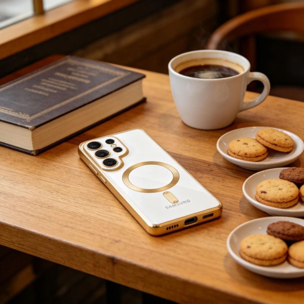 Tech-Protect Tech-Protect Galaxy S26 Ultra Skal MagSafe MagFlex Shiny Gold - Teknikhallen.se