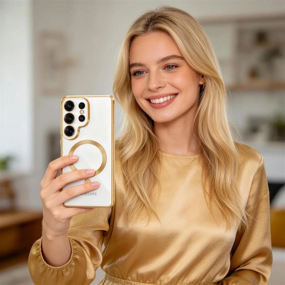 Tech-Protect Tech-Protect Galaxy S26 Ultra Skal MagSafe MagFlex Shiny Gold - Teknikhallen.se