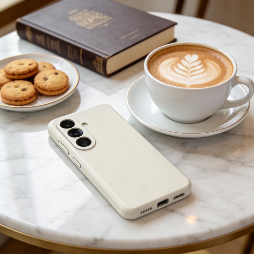 Tech-Protect Tech-Protect Galaxy S26 Skal MagSafe Silicone Cosmic Latte - Teknikhallen.se