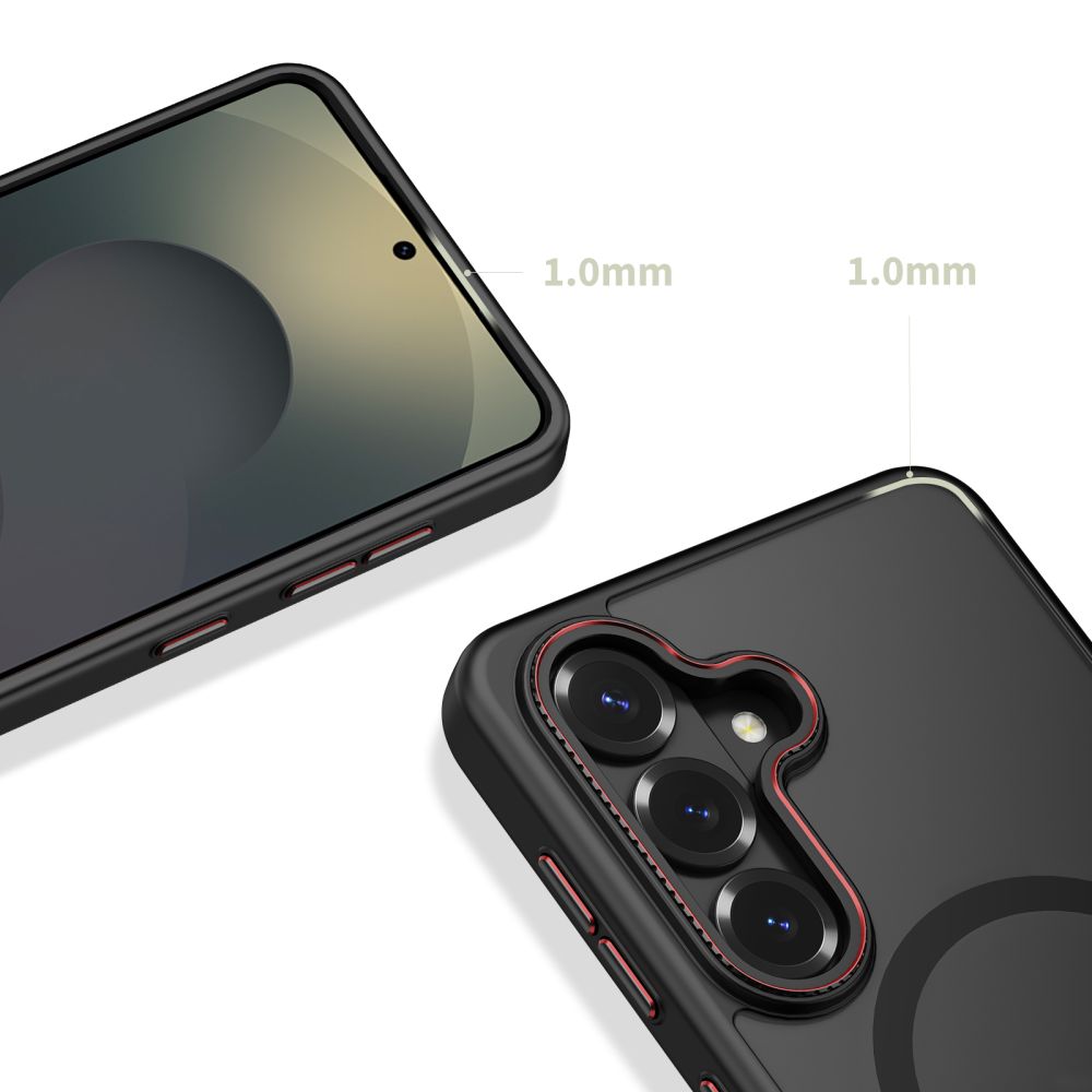 Tech-Protect Tech-Protect Galaxy S26 Plus Skal MagSafe MagCam Svart/Röd - Teknikhallen.se