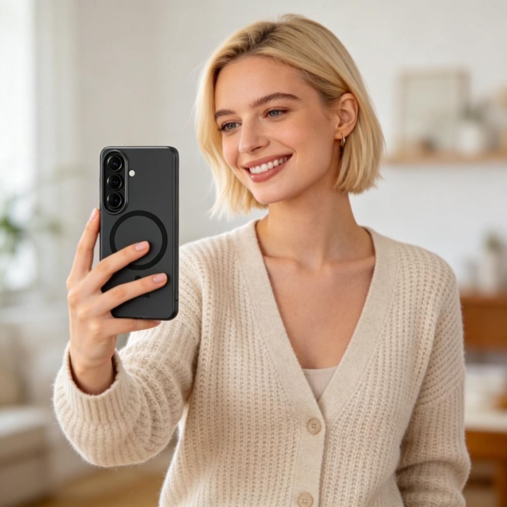 Tech-Protect Tech-Protect Samsung Galaxy S26 Skal MagSafe MagSlim Matt Svart - Teknikhallen.se