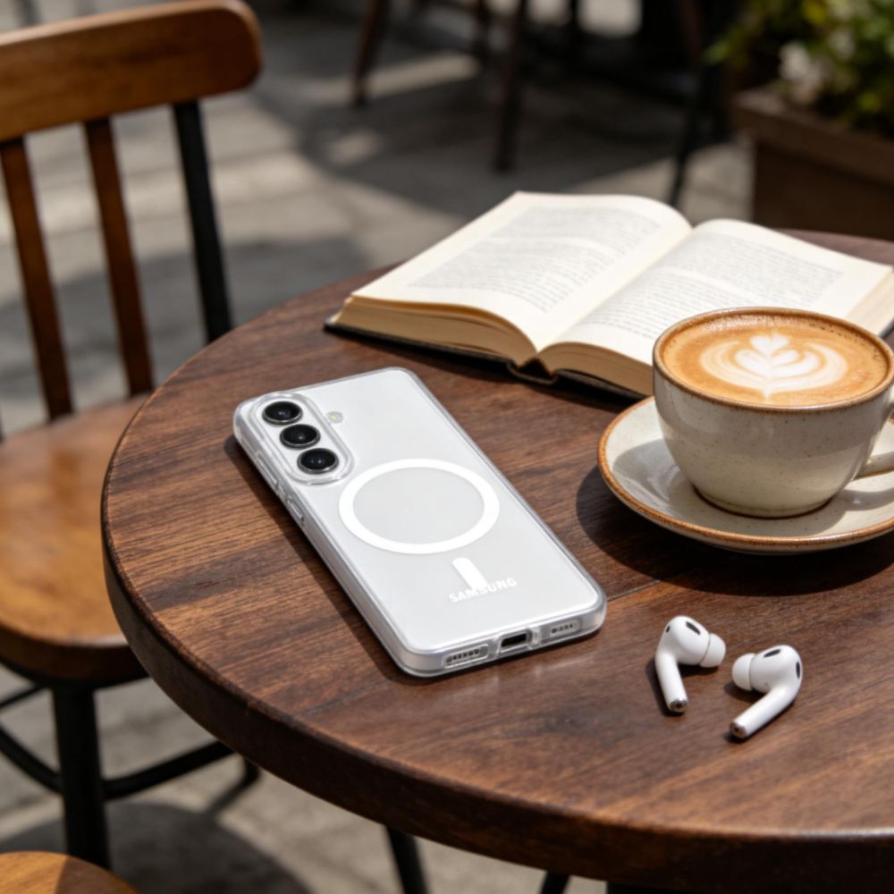 Tech-Protect Tech-Protect Samsung Galaxy S26 Skal MagSafe MagSlim Matt Vit - Teknikhallen.se