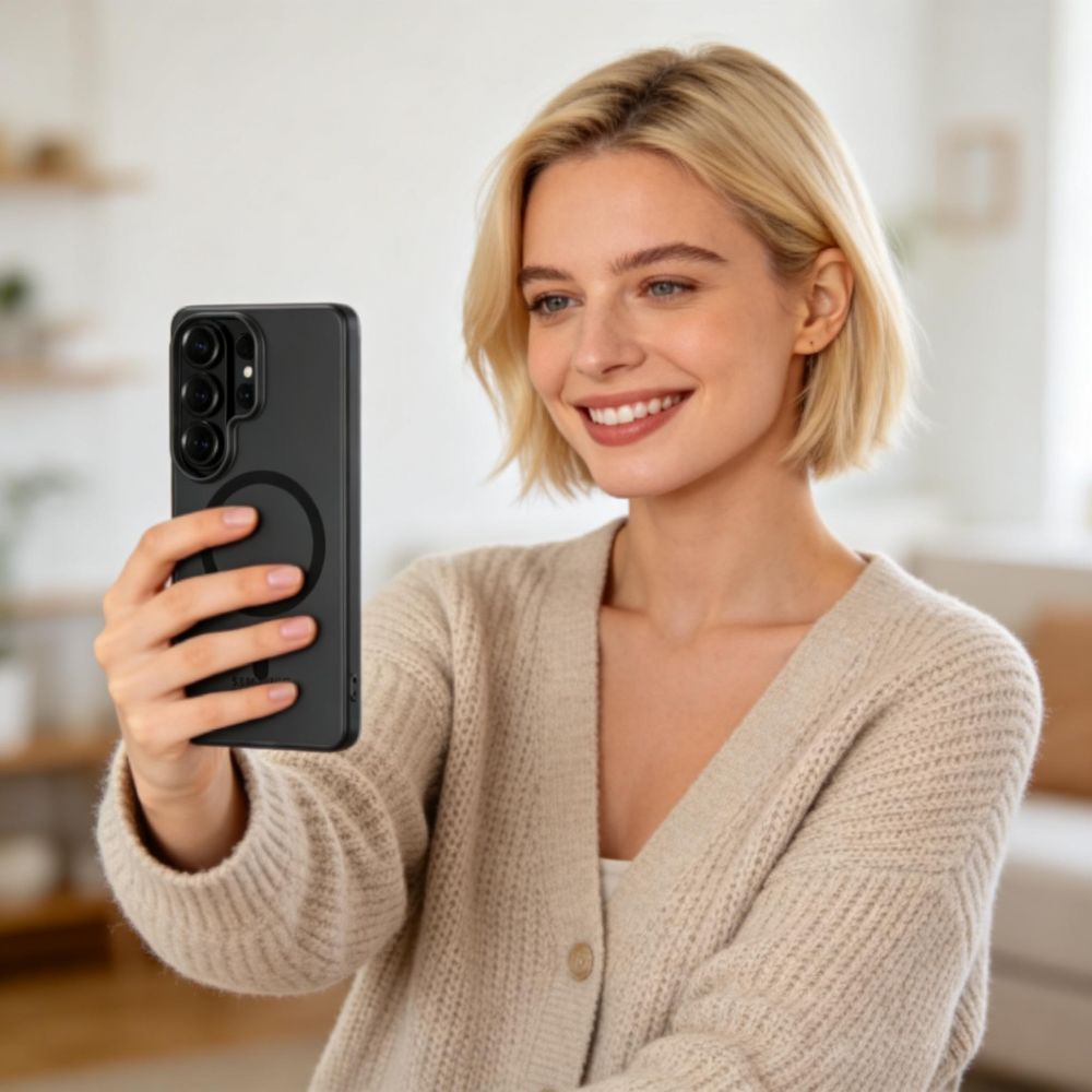 Tech-Protect Tech-Protect Galaxy S26 Ultra Skal MagSafe MagSlim Matt Svart - Teknikhallen.se