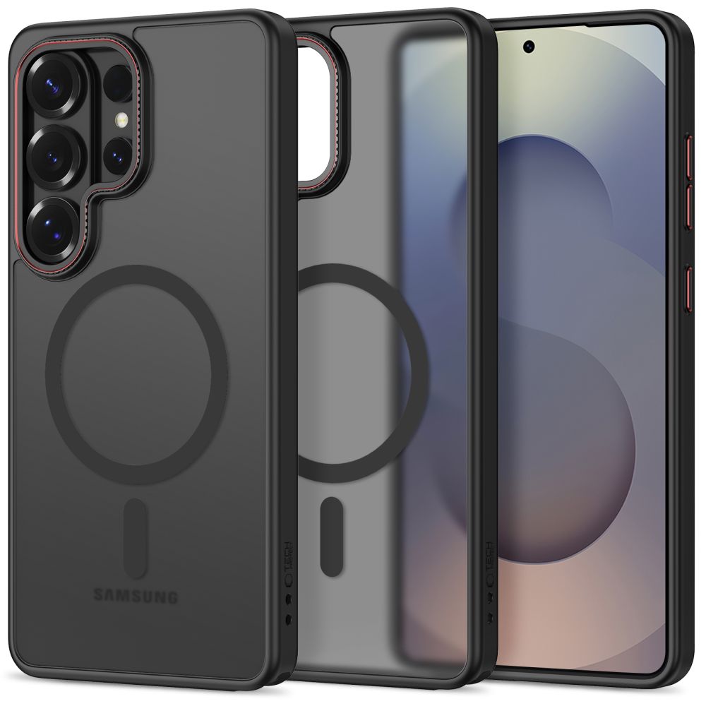 Tech-Protect Tech-Protect Galaxy S26 Ultra Skal MagSafe MagCam Svart/Röd - Teknikhallen.se