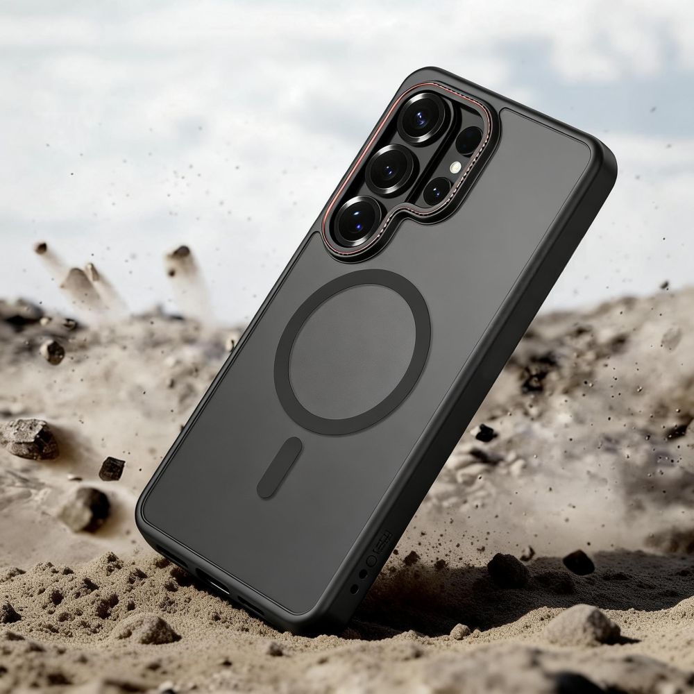 Tech-Protect Tech-Protect Galaxy S26 Ultra Skal MagSafe MagCam Svart/Röd - Teknikhallen.se