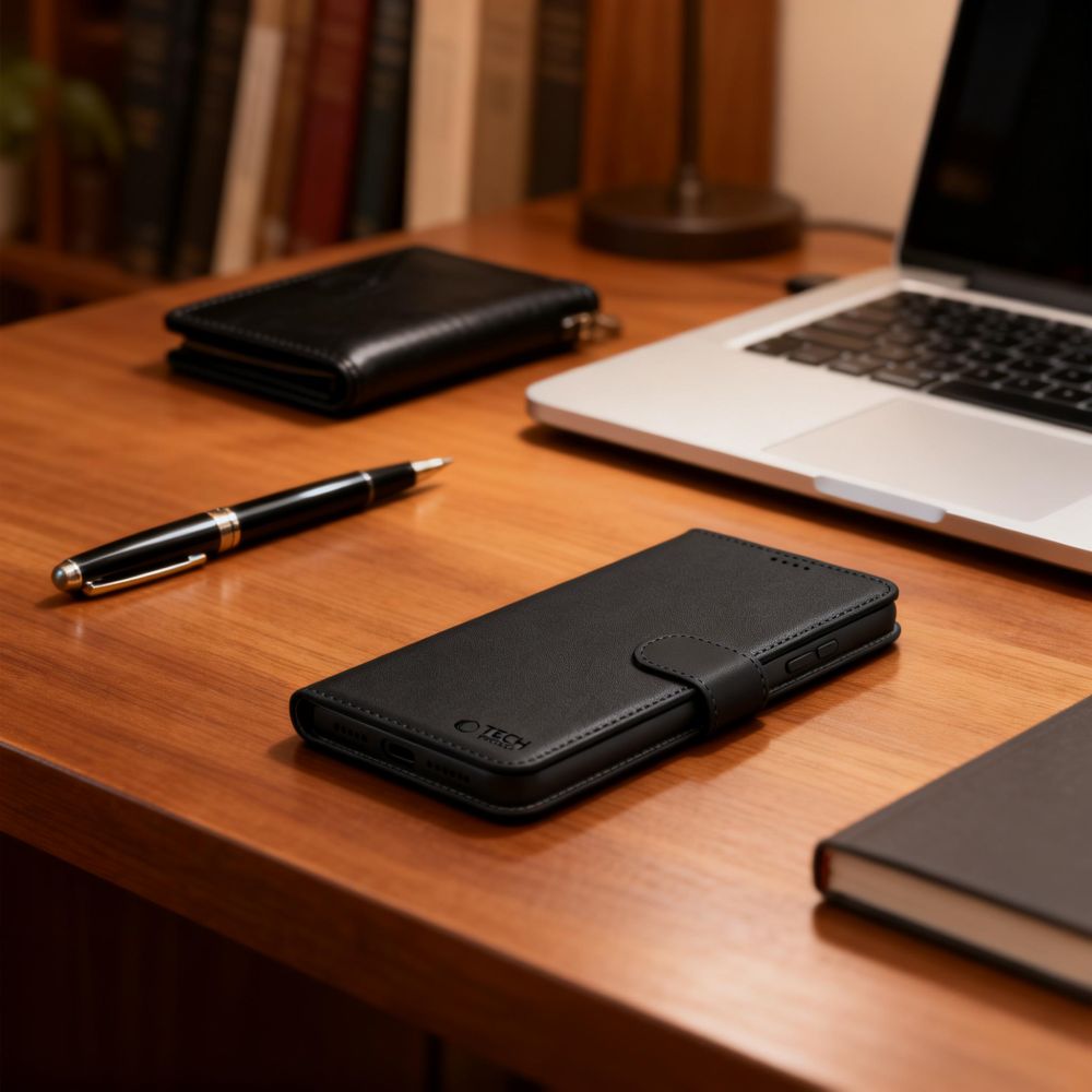 Tech-Protect Tech-Protect Samsung Galaxy A57 5G Fodral Läder Svart - Teknikhallen.se