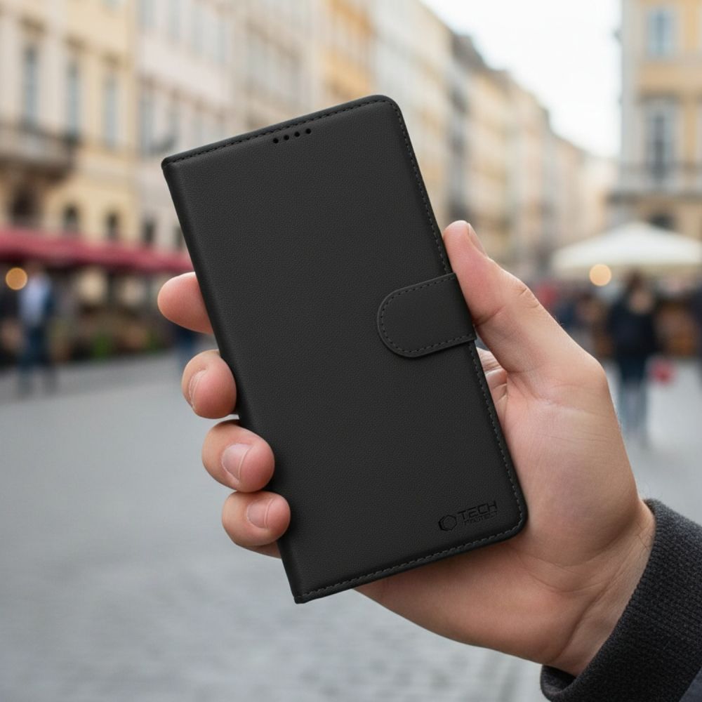 Tech-Protect Tech-Protect Samsung Galaxy A57 5G Fodral Läder Svart - Teknikhallen.se