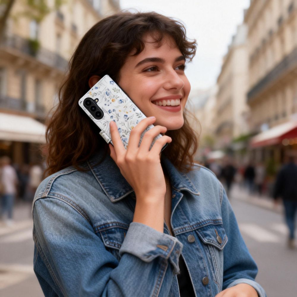 Tech-Protect Tech-Protect Galaxy A57 5G Fodral Läder Spring Flowers - Teknikhallen.se