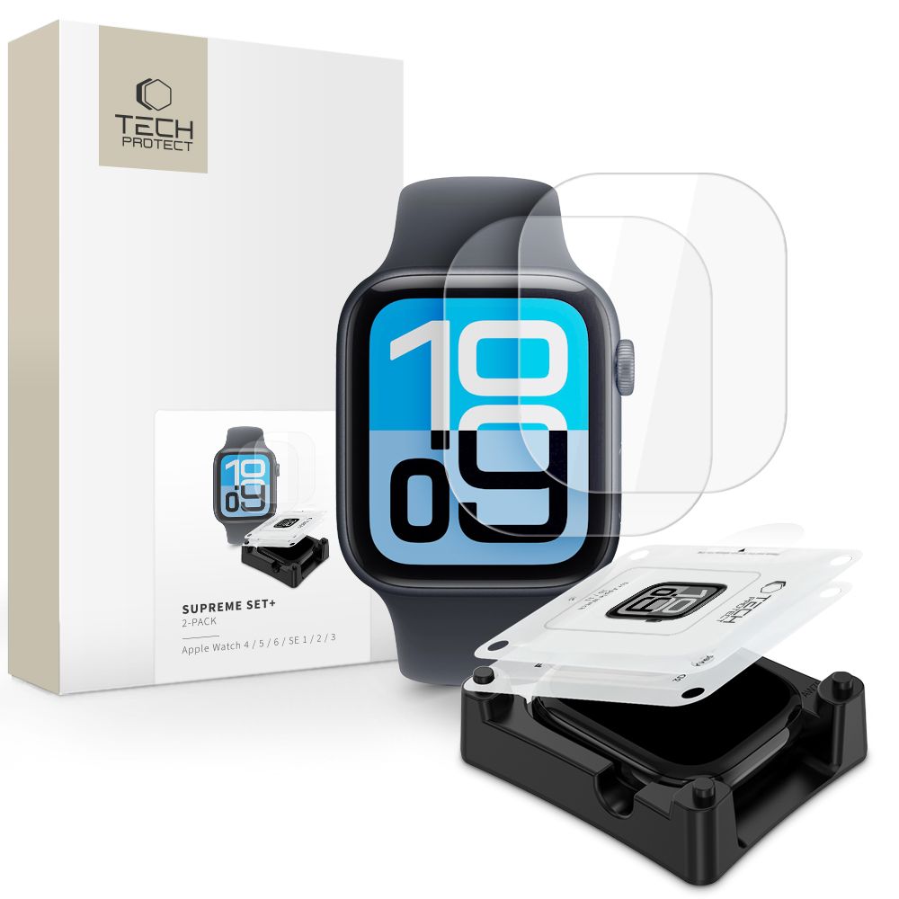 Tech-Protect Tech-Protect Apple Watch 40 mm 2-PACK Skärmsskydd HydroFlex+ - Teknikhallen.se