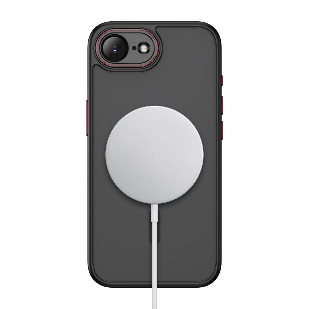 Tech-Protect Tech-Protect iPhone 17e/16e Skal MagSafe MagCam Svart/Röd - Teknikhallen.se
