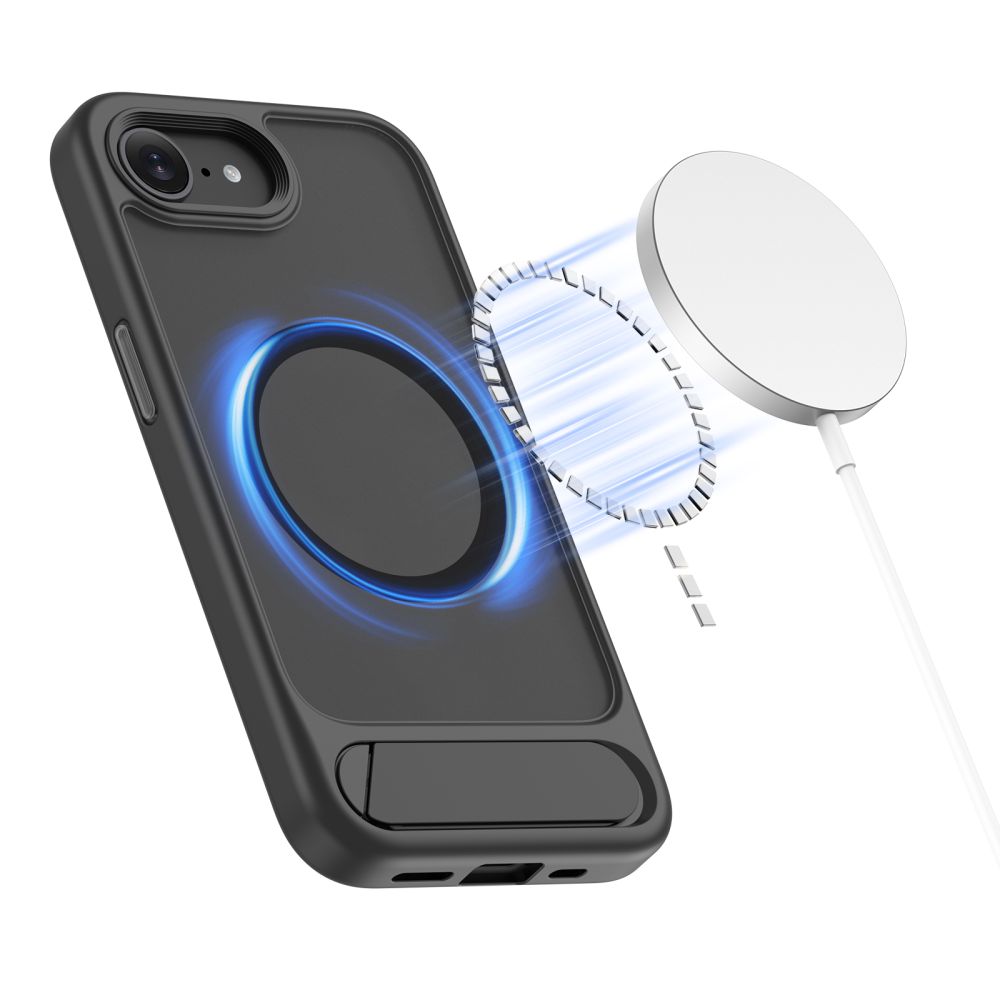 Tech-Protect Tech-Protect iPhone 17e/16e Skal MagSafe MagRack Matt Svart - Teknikhallen.se