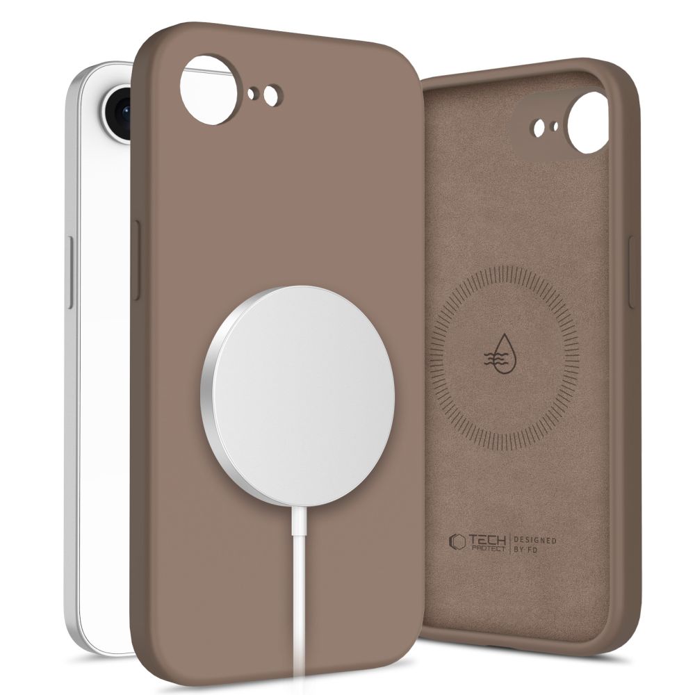 Tech-Protect Tech-Protect iPhone 17e/16e Skal MagSafe Silicone Chocolate Brown - Teknikhallen.se