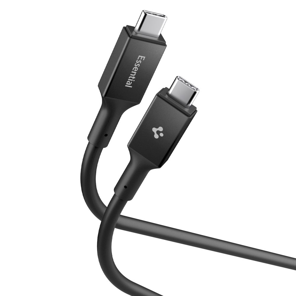 Spigen Spigen 2m 100W USB-C - USB-C Kabel Essential Svart - Teknikhallen.se