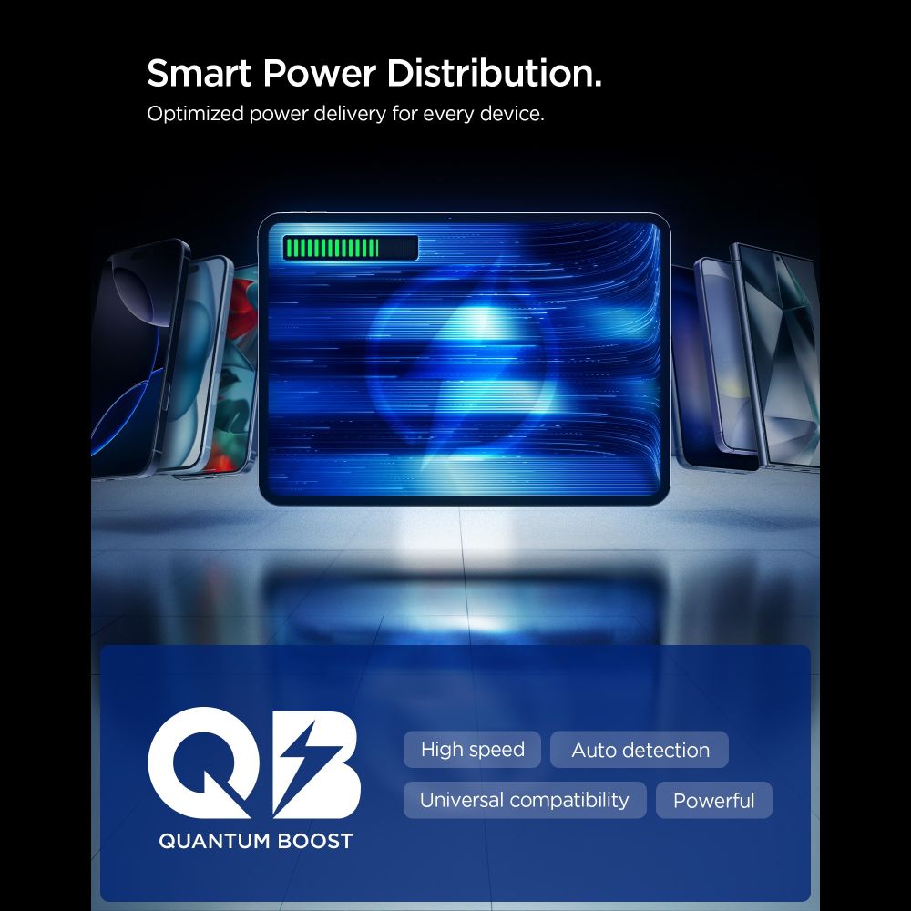 Spigen Spigen 60W USB-C / USB-A Billaddare Essentail Svart - Teknikhallen.se