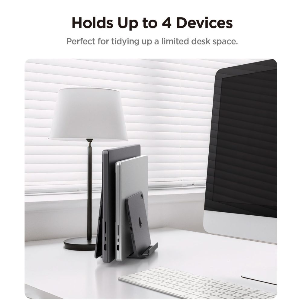 Spigen Spigen Vertikalt Laptop Stativ Space Grey - Teknikhallen.se