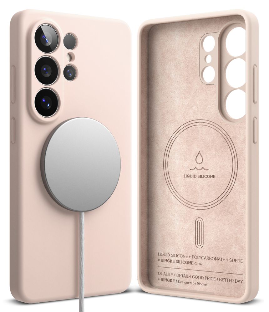 Ringke Ringke Galaxy S26 Ultra Skal MagSafe Silicone Pink Sand - Teknikhallen.se