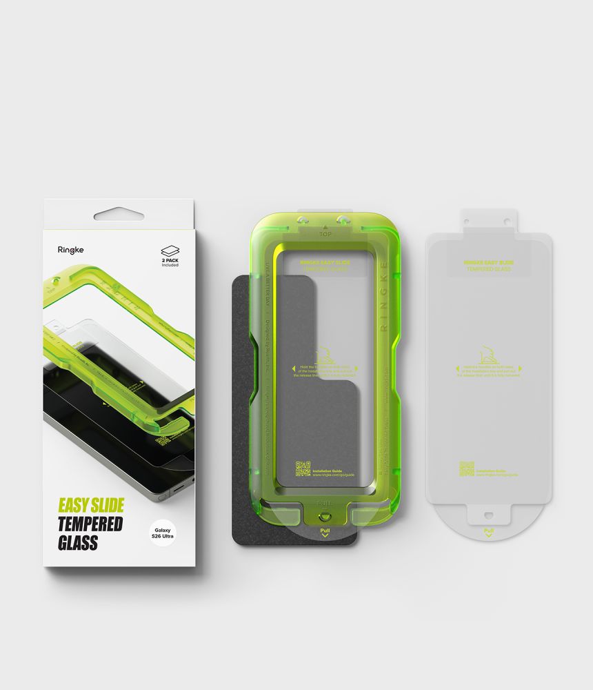 Ringke Ringke Galaxy S26 Ultra 2-PACK Easy Slide Skärmskydd Härdat Glas - Teknikhallen.se