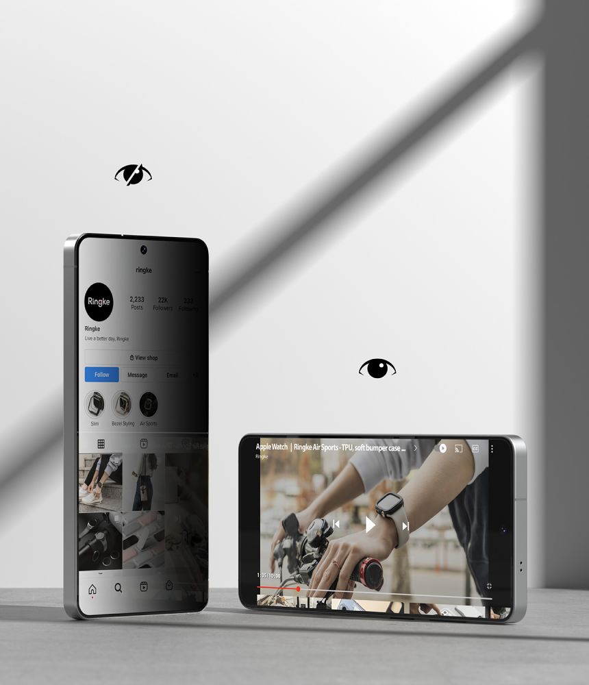 Ringke Ringke Galaxy S26 Ultra 2-PACK Easy Slide Skärmskydd Härdat Glas - Teknikhallen.se