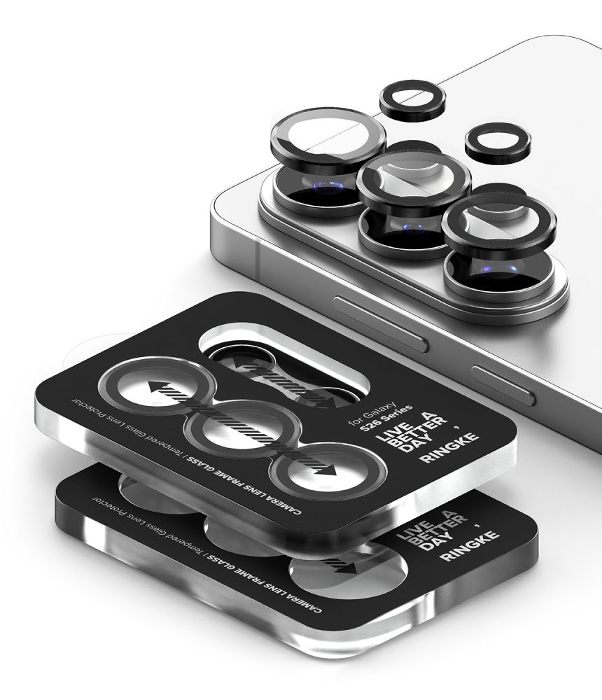Ringke Ringke Galaxy S26 Ultra 2-PACK Linsskydd Härdat Glas Svart - Teknikhallen.se