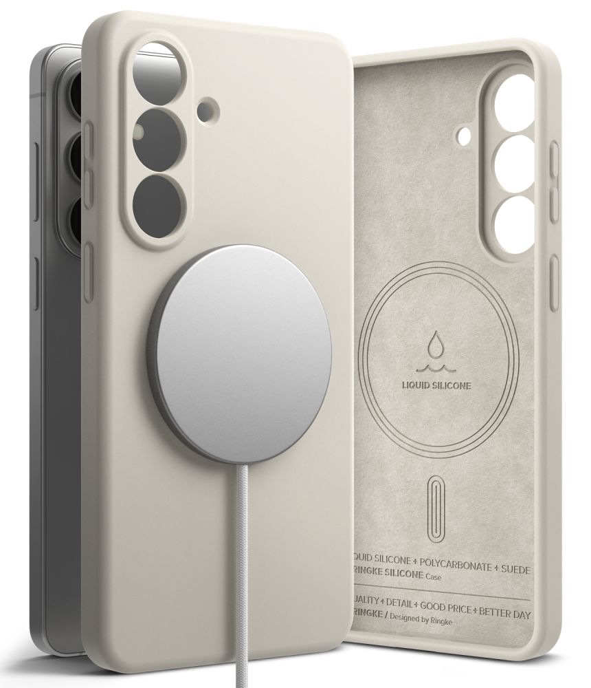 Ringke Ringke Samsung Galaxy S26 Plus Skal MagSafe Silicone Stone - Teknikhallen.se