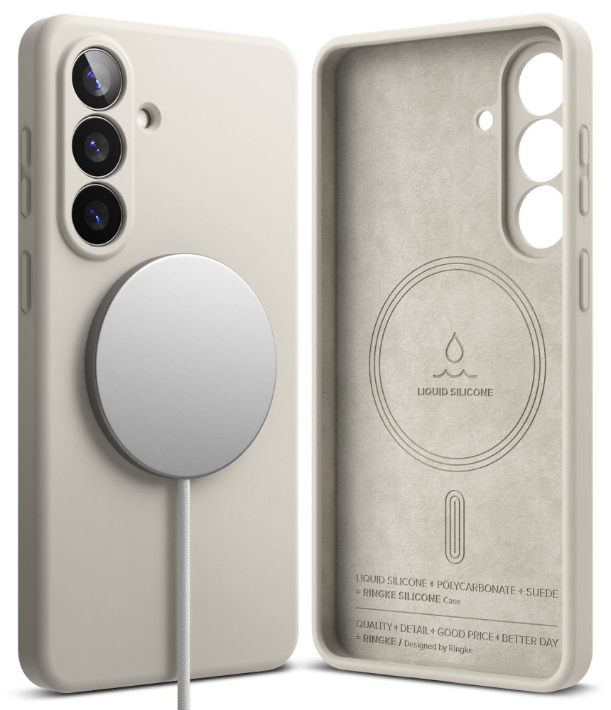 Ringke Ringke Samsung Galaxy S26 Plus Skal MagSafe Silicone Stone - Teknikhallen.se