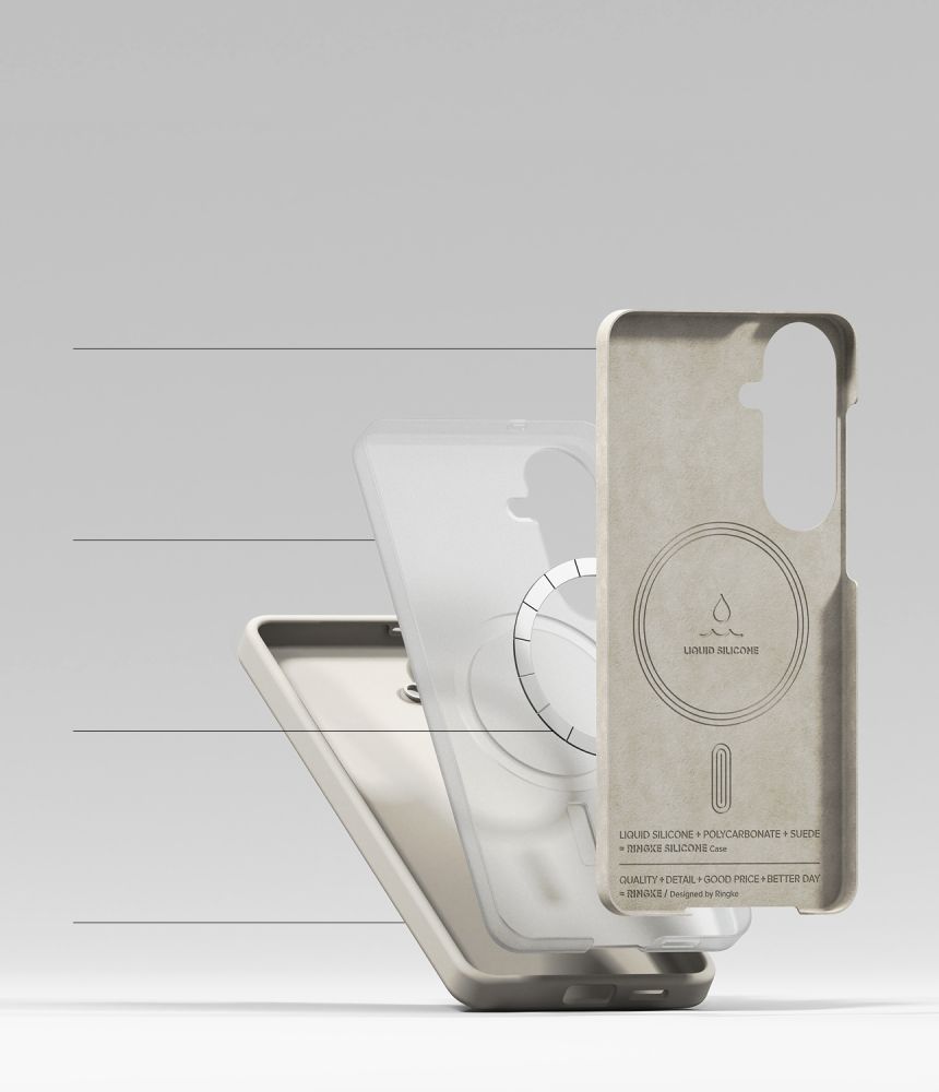 Ringke Ringke Samsung Galaxy S26 Plus Skal MagSafe Silicone Stone - Teknikhallen.se