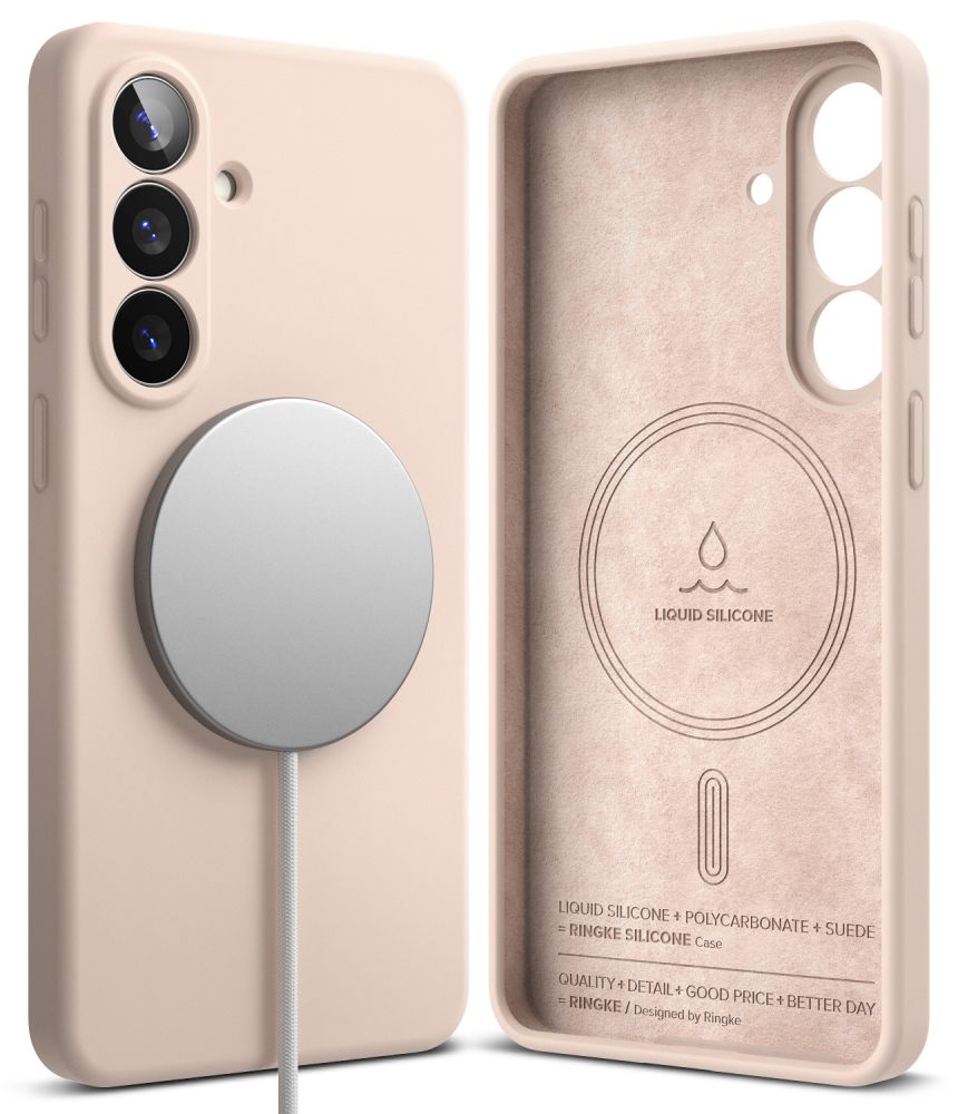 Ringke Ringke Samsung Galaxy S26 Plus Skal MagSafe Silicone Pink Sand - Teknikhallen.se
