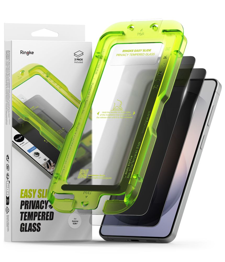 Ringke Ringke Galaxy S26 Plus 2-PACK Easy Slide Skärmskydd Härdat Glas - Teknikhallen.se