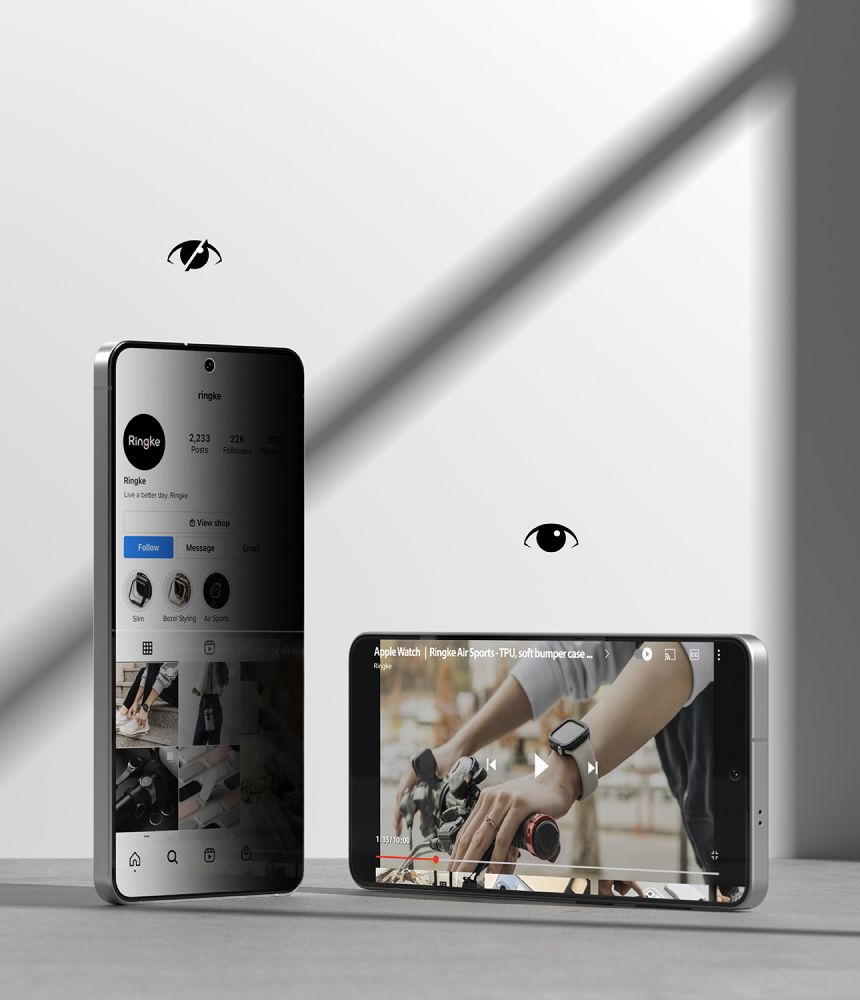 Ringke Ringke Galaxy S26 Plus 2-PACK Easy Slide Skärmskydd Härdat Glas - Teknikhallen.se