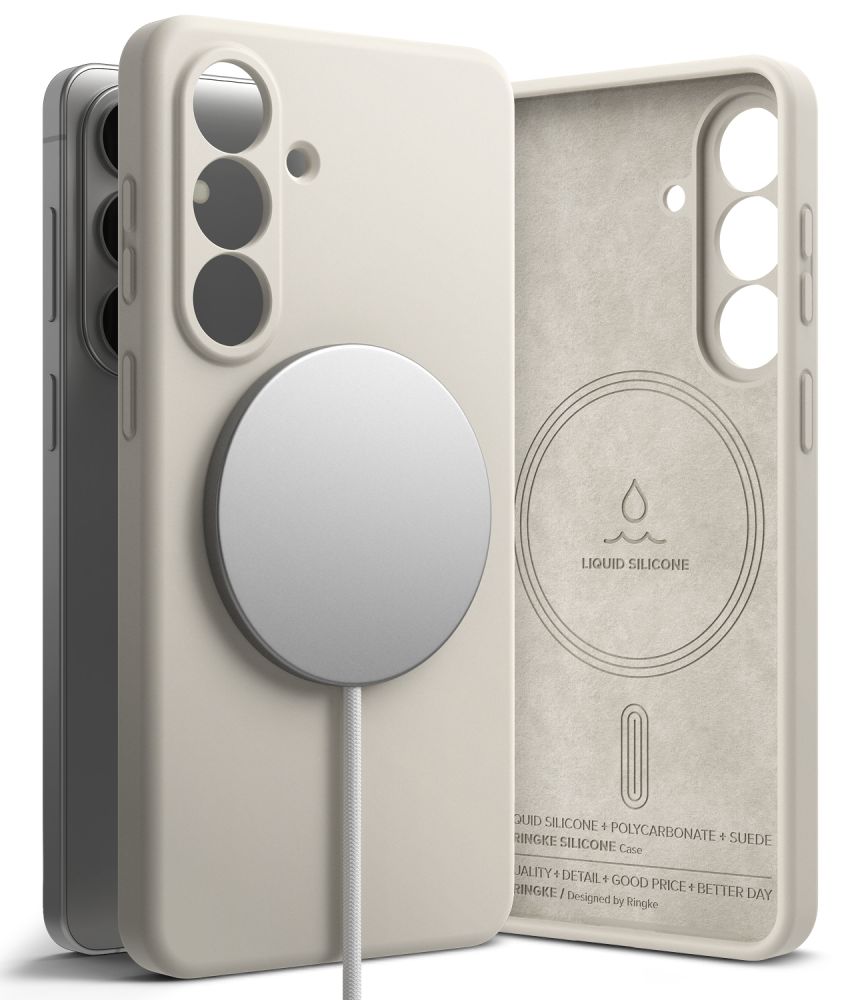 Ringke Ringke Samsung Galaxy S26 Skal MagSafe Silicone Stone - Teknikhallen.se