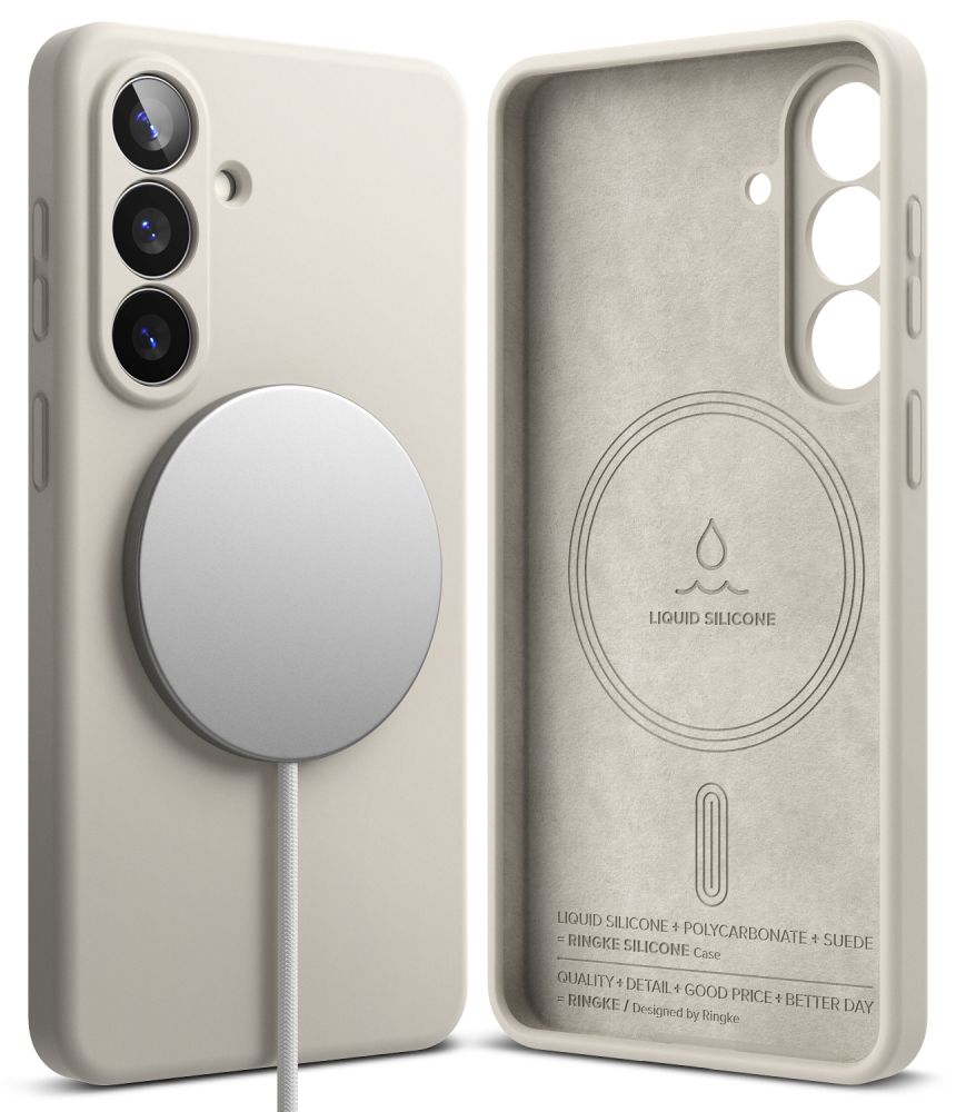 Ringke Ringke Samsung Galaxy S26 Skal MagSafe Silicone Stone - Teknikhallen.se